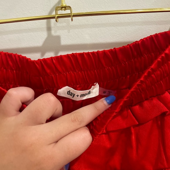 Red Ruffle Mini Skort - Picture 5 of 7